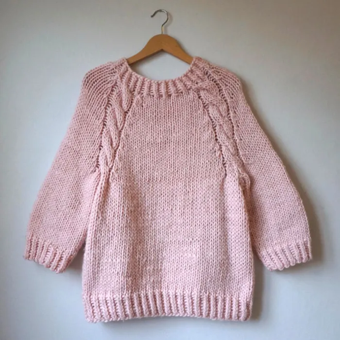 Gepard Cables on the bias sweater