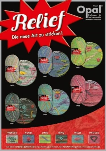 Opal sock yarn Relief 1 - 4-trd
