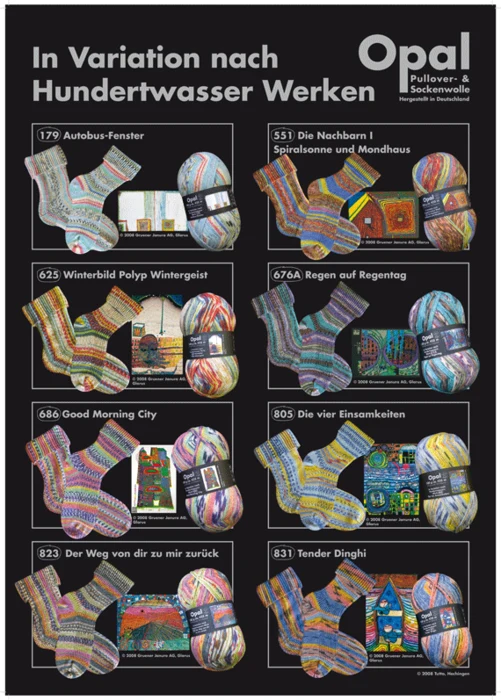 Opal Sock yarn Hundertwasser II