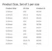Koshitsu - Double Pointed needle set - 8 inch - 11 needle sizes